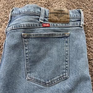 Men’s Wrangler Jeans 44x30 Denim Blue Country Work Wear Cowboy Fall Winter
